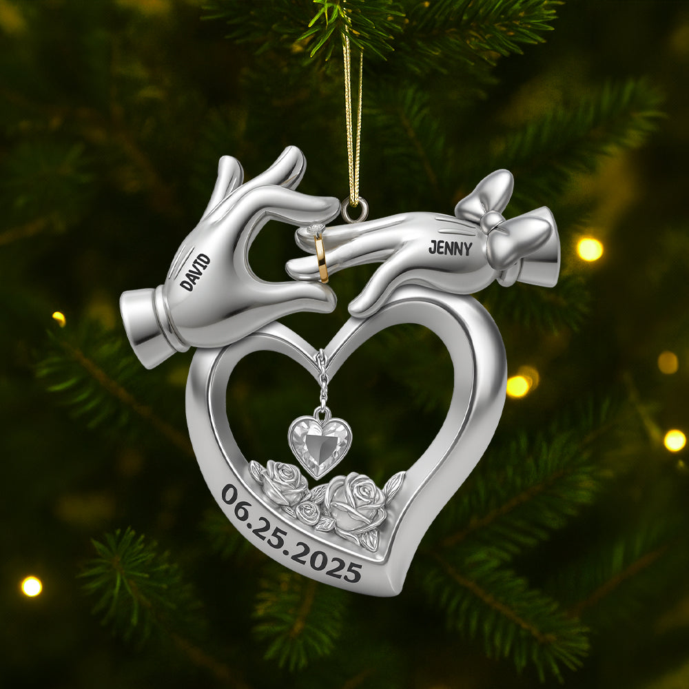 Personalized Gifts For Newlywed Couple Christmas Acrylic Ornament 02ohtn140825