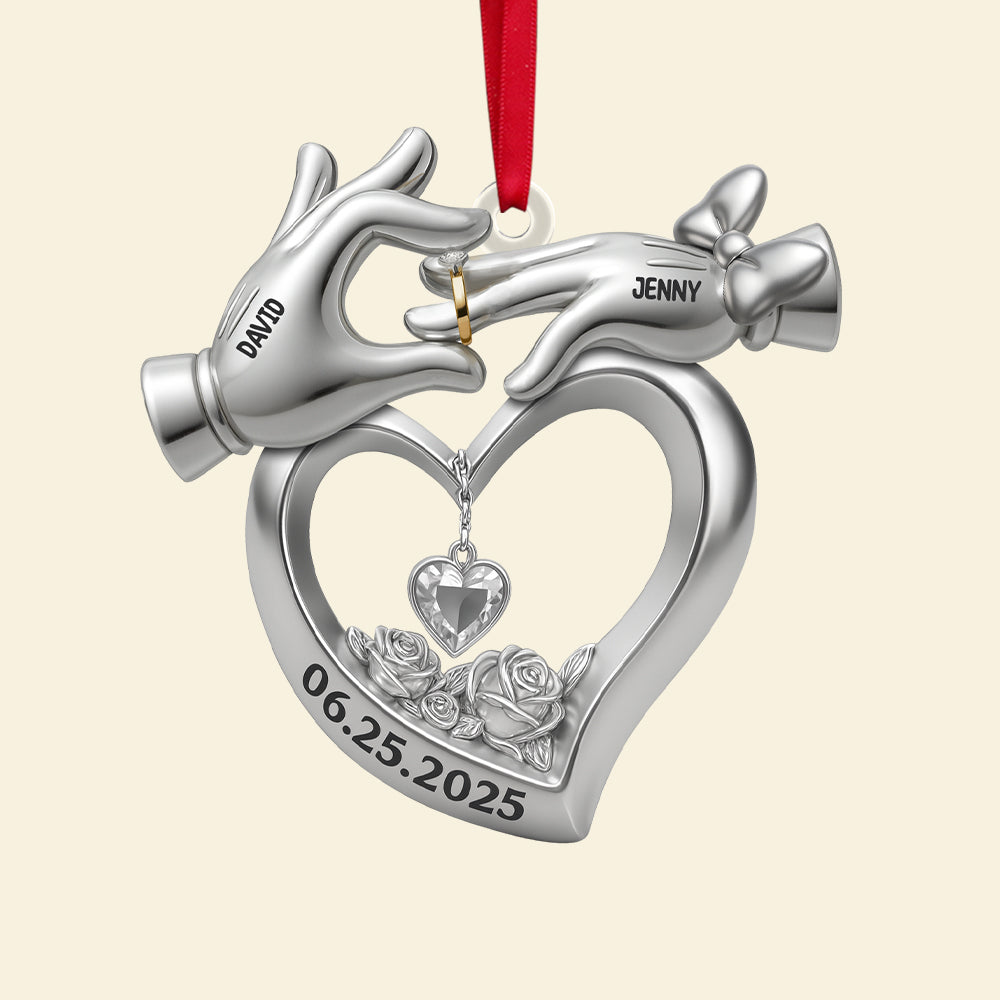 Personalized Gifts For Newlywed Couple Christmas Acrylic Ornament 02ohtn140825 - Image 5