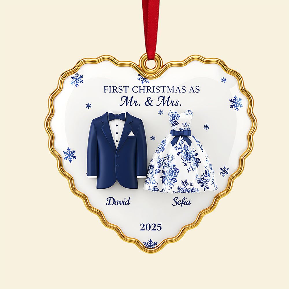 Personalized Gifts For Newlyweds Christmas Ornament 02pgta260925 - Image 5