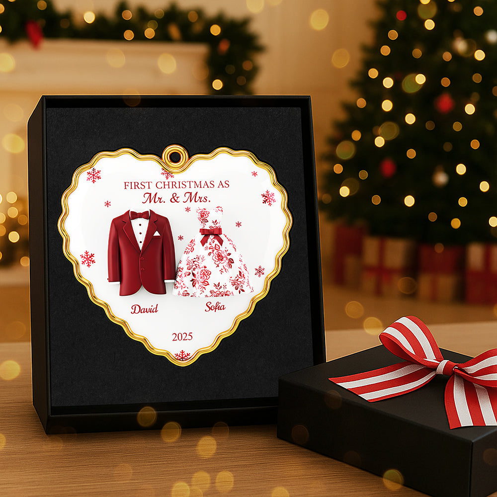 Personalized Gifts For Newlyweds Christmas Ornament 02pgta260925 - Image 4