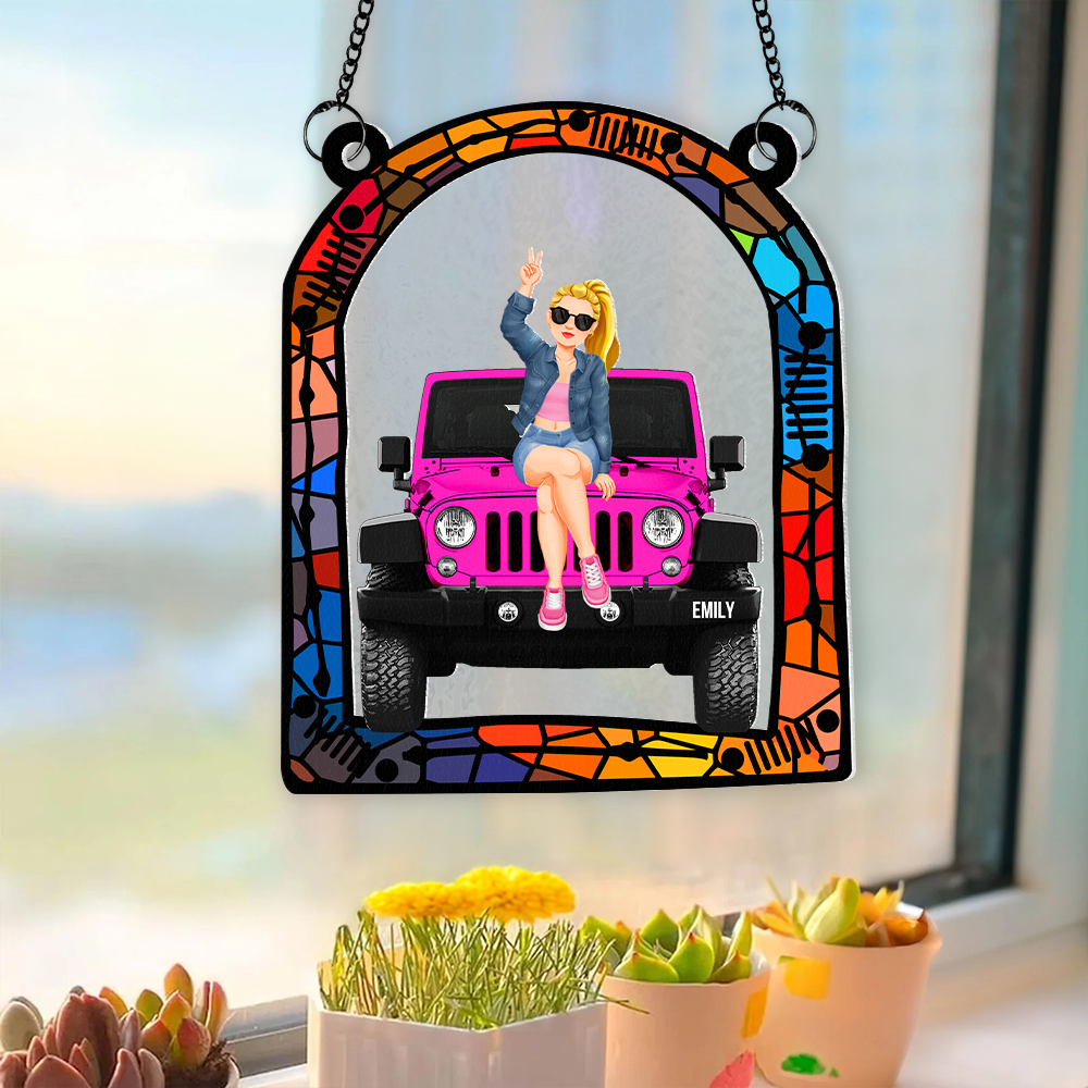 Alternative view of Personalized Gifts For Off Road Car Window Hanging Suncatcher Ornament 03ohpu270225