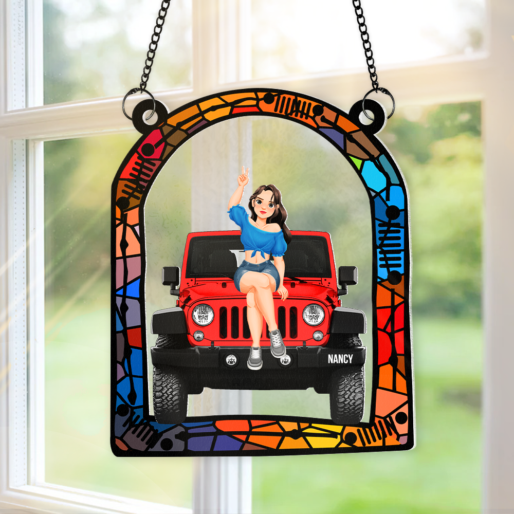 Personalized Gifts For Off Road Car Window Hanging Suncatcher Ornament 03ohpu270225