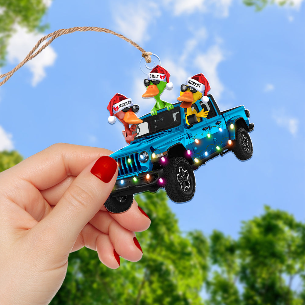 Personalized Gifts For Off-road Lovers, Christmas Ornament Duck Couple 01qhqn121022 - Image 3