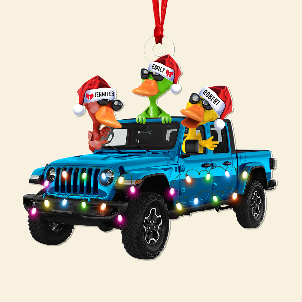 Personalized Gifts For Off-road Lovers, Christmas Ornament Duck Couple 01qhqn121022 - Image 4