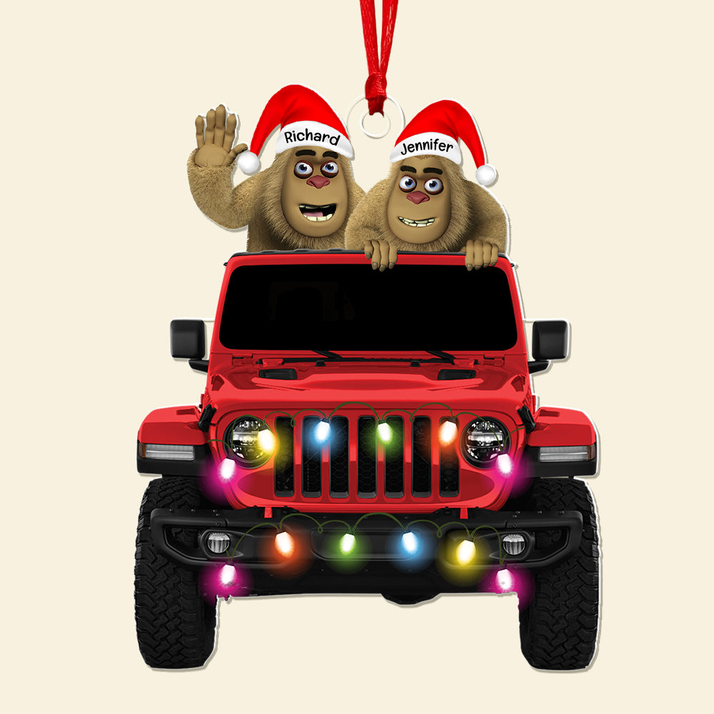 Personalized Gifts For Off Road Lovers Christmas Ornament, Happy Bigfoot 05qhqn140924 - Image 3