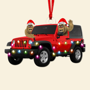 Alternative view of Personalized Gifts For Off Road Lovers Christmas Ornament, Happy Bigfoot 06qhqn140924
