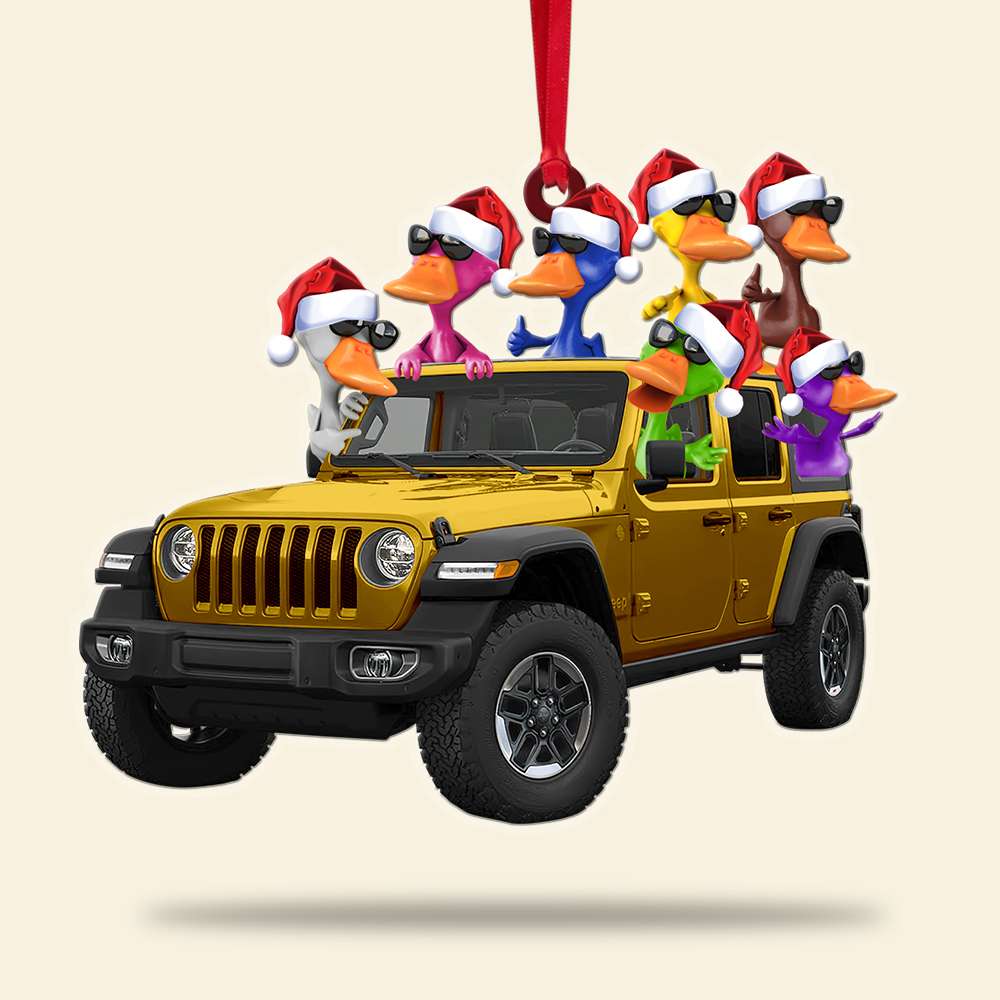 Personalized Gifts For Off-road Lovers, Fun Family Duck Christmas Ornament - Image 7