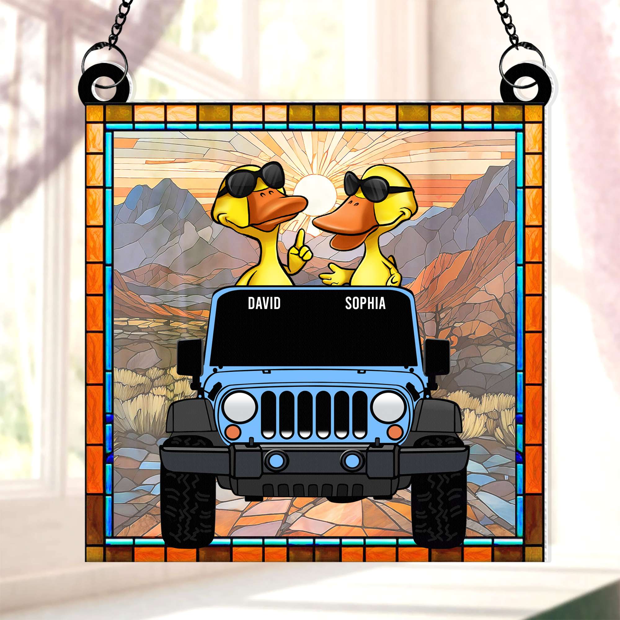 Alternative view of Personalized Gifts For Off Road Lovers Suncatcher Ornament 04qhqn040624