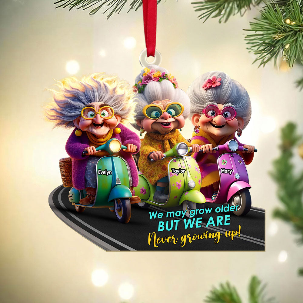 Alternative view of Personalized Gifts For Old Friends Christmas Acrylic Ornament 03KATI221124