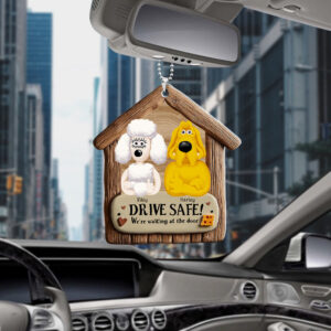 Personalized Gifts For Pet Lovers Car Ornament, We're Waiting At The Door 07tgqn190225pa