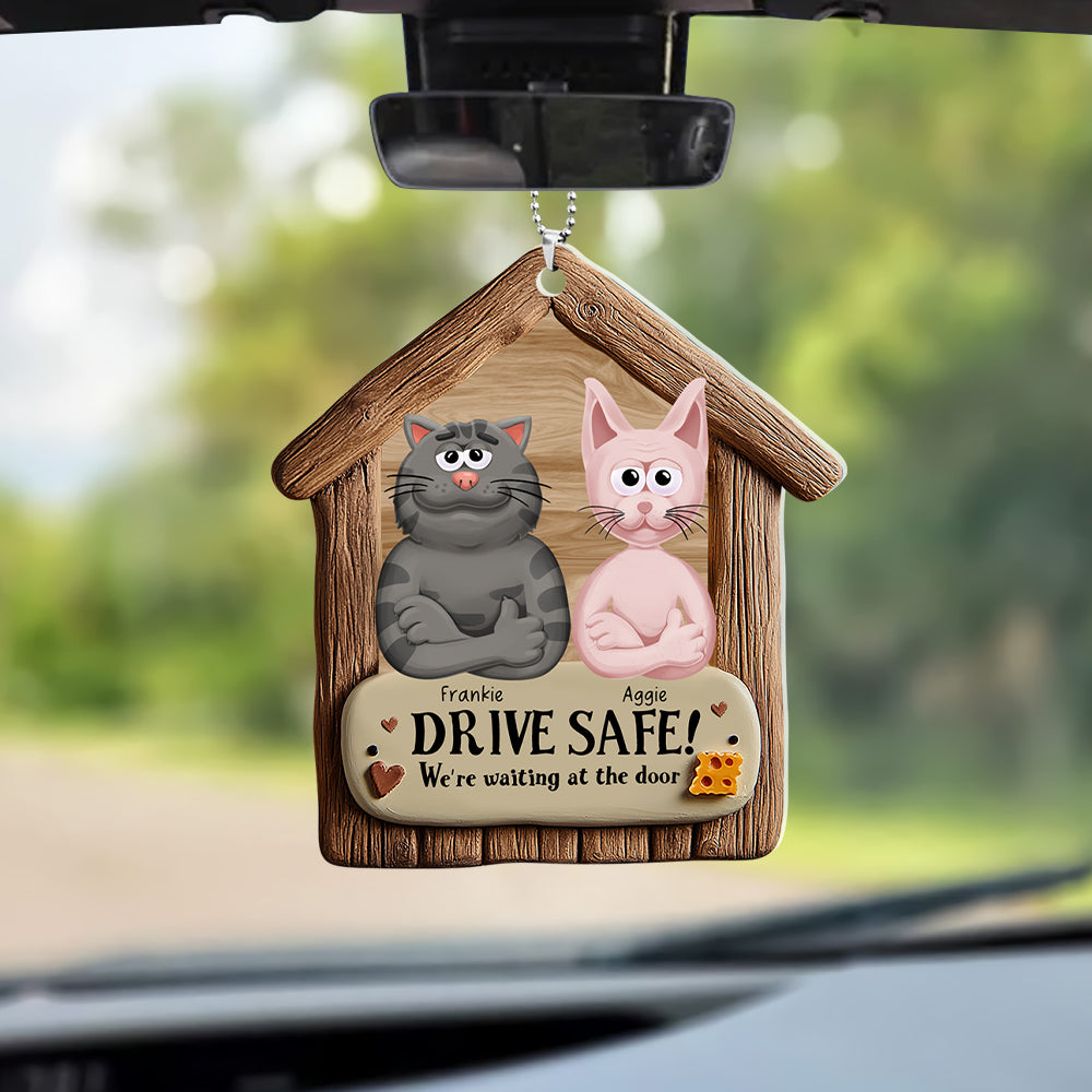 Personalized Gifts For Pet Lovers Car Ornament, We're Waiting At The Door 07tgqn190225pa - Image 4