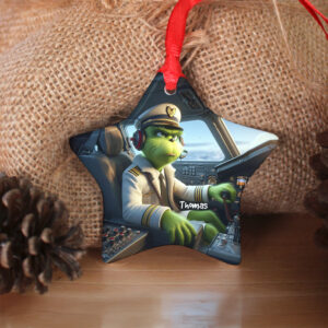 Alternative view of Personalized Gifts For Pilot Christmas Ornament 04OHDT211124