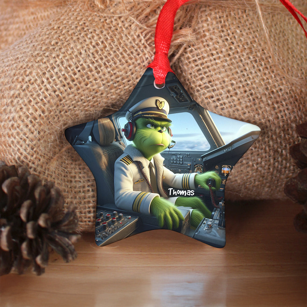Alternative view of Personalized Gifts For Pilot Christmas Ornament 04OHDT211124