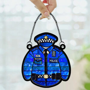 Alternative view of Personalized Gifts For Police Suncatcher Ornament Police Uniform 01OHQN301224