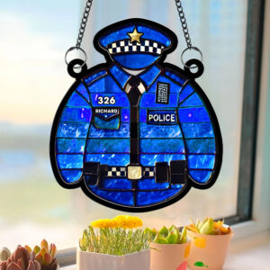 Personalized Gifts For Police Suncatcher Ornament Police Uniform 01OHQN301224