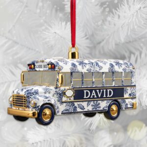 Alternative view of Personalized Gifts For School Bus Drivers Christmas Ornament 07pgmg081025