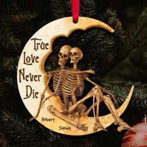 Personalized Gifts For Skull Couple Christmas Ornament 01OHDT191124