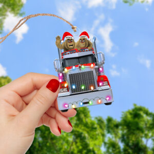 Alternative view of Personalized Gifts For Truckers Christmas Ornament, Happy Bigfoot 03QHQN160924