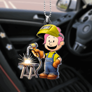 Alternative view of Personalized Gifts For Welder Car Ornament Cartoon Character 04OHPU171224