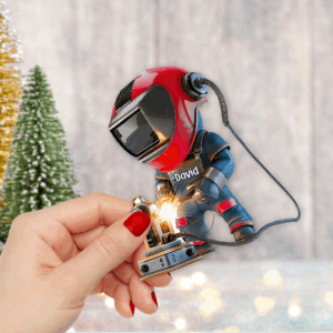 Alternative view of Personalized Gifts For Welder Christmas Ornament 01ohpu201124