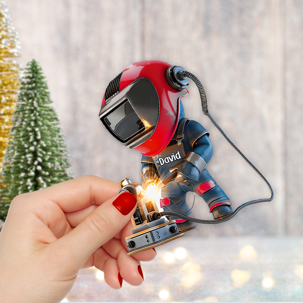 Alternative view of Personalized Gifts For Welder Christmas Ornament 01ohpu201124