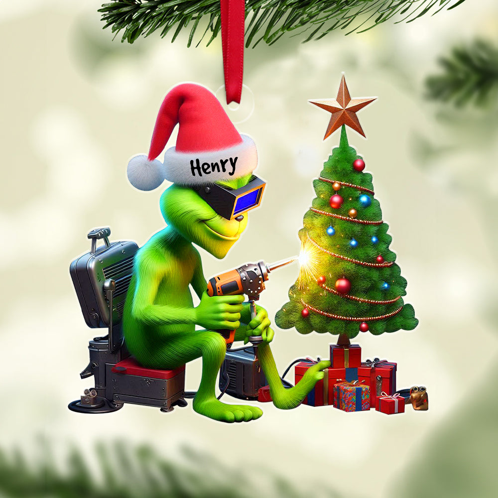 Alternative view of Personalized Gifts For Welder Christmas Ornament 04OHDT201124