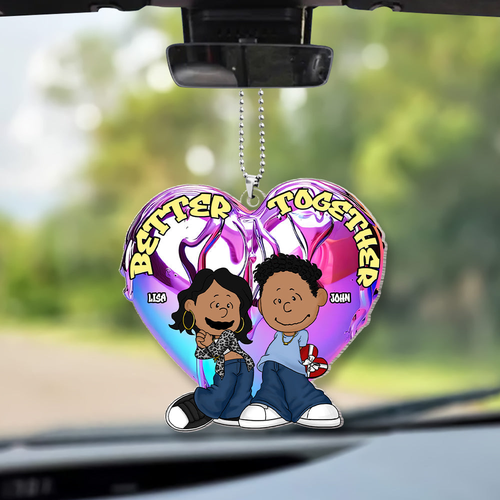 Personalized Gifts For y2k Couple Car Ornament 011OHMH301224HG