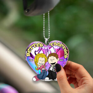 Alternative view of Personalized Gifts For y2k Couple Car Ornament 011OHMH301224HG
