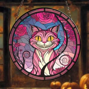 Personalized Halloween Gifts For Cat Lovers Stained Glass 04acdt250824 Horror Cat
