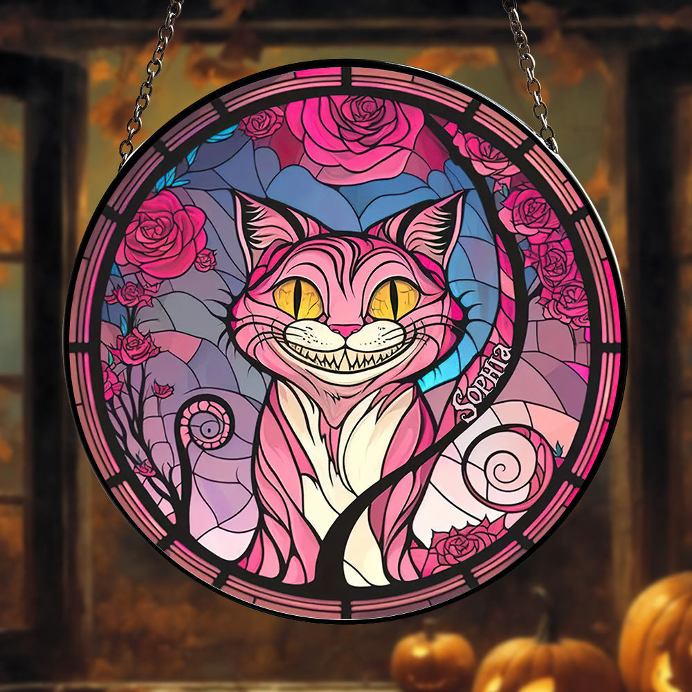 Personalized Halloween Gifts For Cat Lovers Stained Glass 04acdt250824 Horror Cat