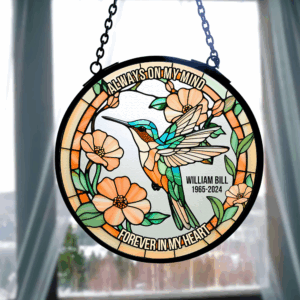 Personalized Heaven Hummingbird Suncatcher, In Loving Memory Of The Lost Loved One 03qhpu280225