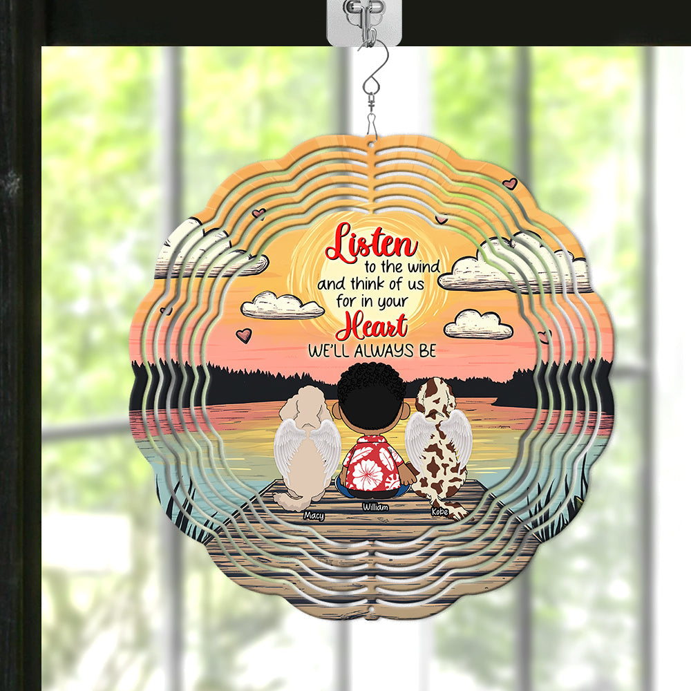 Alternative view of Personalized Memorial Gifts For Dog Lovers Wind Spinner 02tgqn210225hg