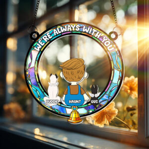 Personalized Memorial Gifts For Dog Lovers Window Hanging Suncatcher Ornament 03TGLU170225HG