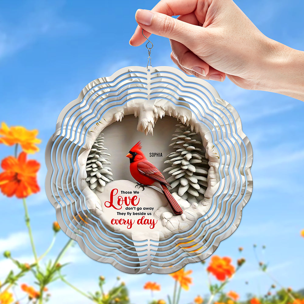 Alternative view of Personalized Memorial Wind Spinner 02kaqn191224 Red Cardinal