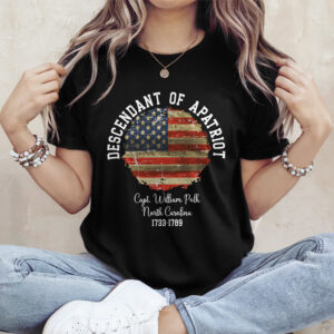Alternative view of Personalized Name Descendant Of A Patriot Dark Shirt LM32 895543
