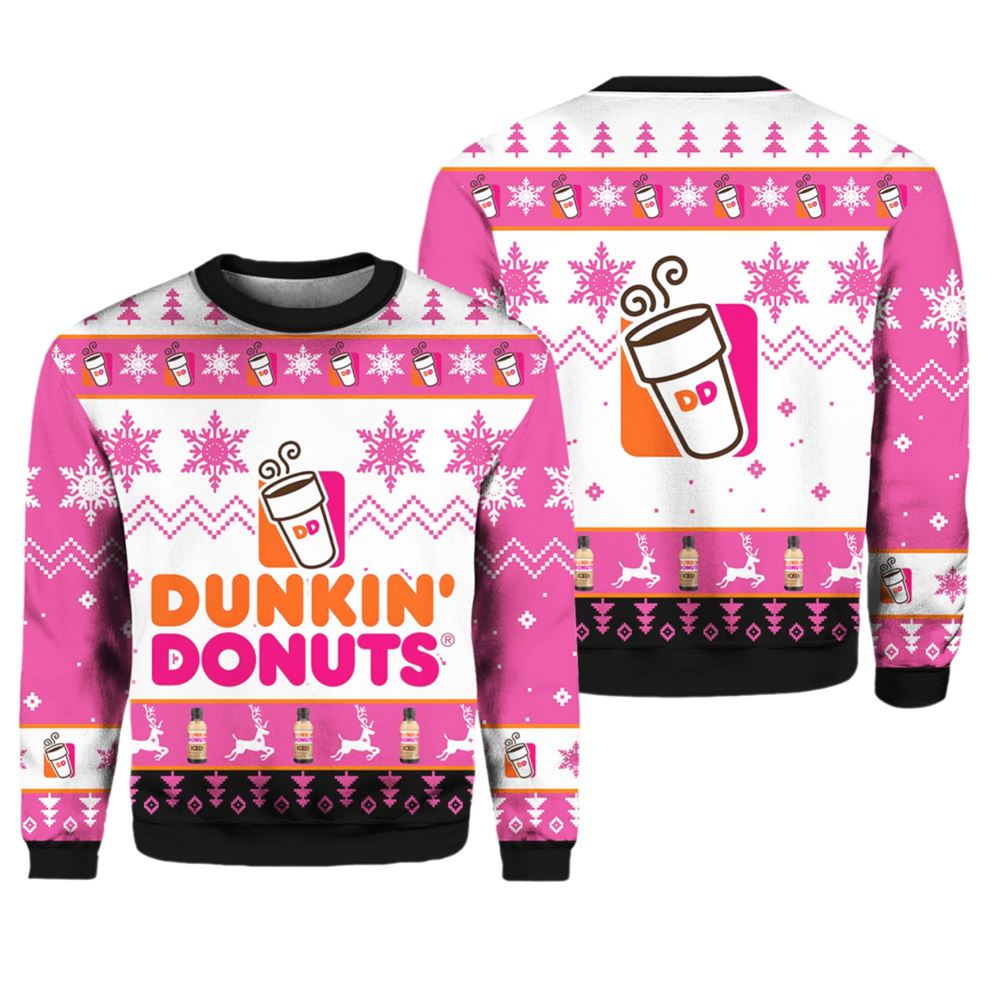 Personalized Name Dunkin Donuts Christmas Sweater - Grishko.com