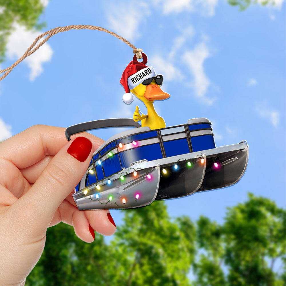 Personalized Pontoon Family Duck Christmas Ornament 07qhqn051021 PDO151124 - Image 3