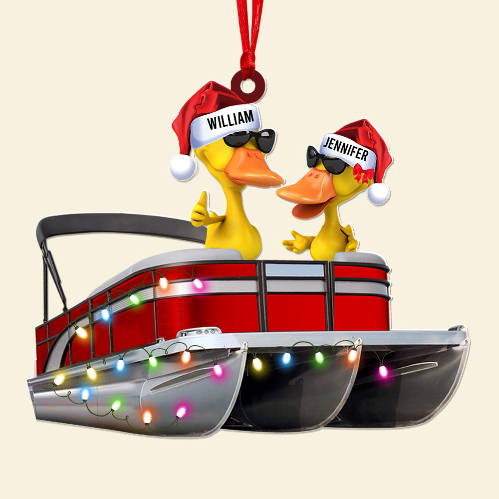 Personalized Pontoon Family Duck Christmas Ornament 07qhqn051021 PDO151124 - Image 4