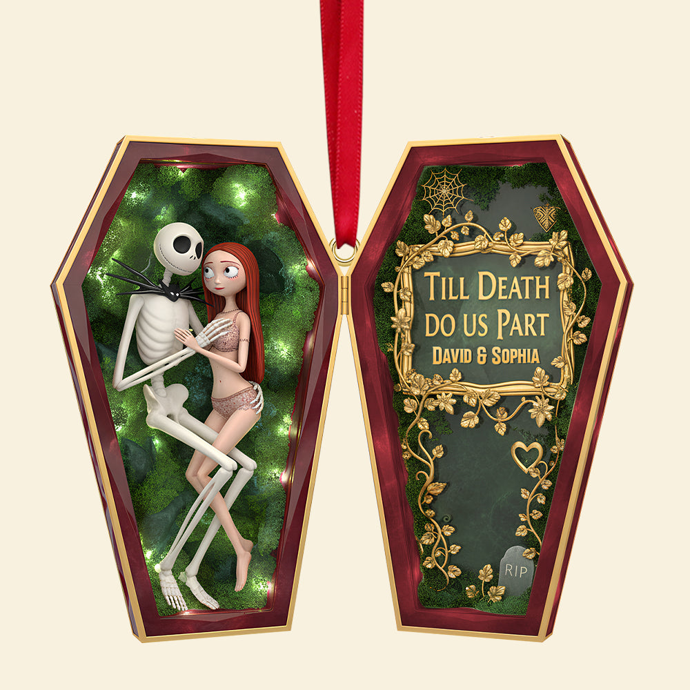 Personalized Spooky Gifts For Couple Christmas Ornament 07ohtn151025 - Image 4