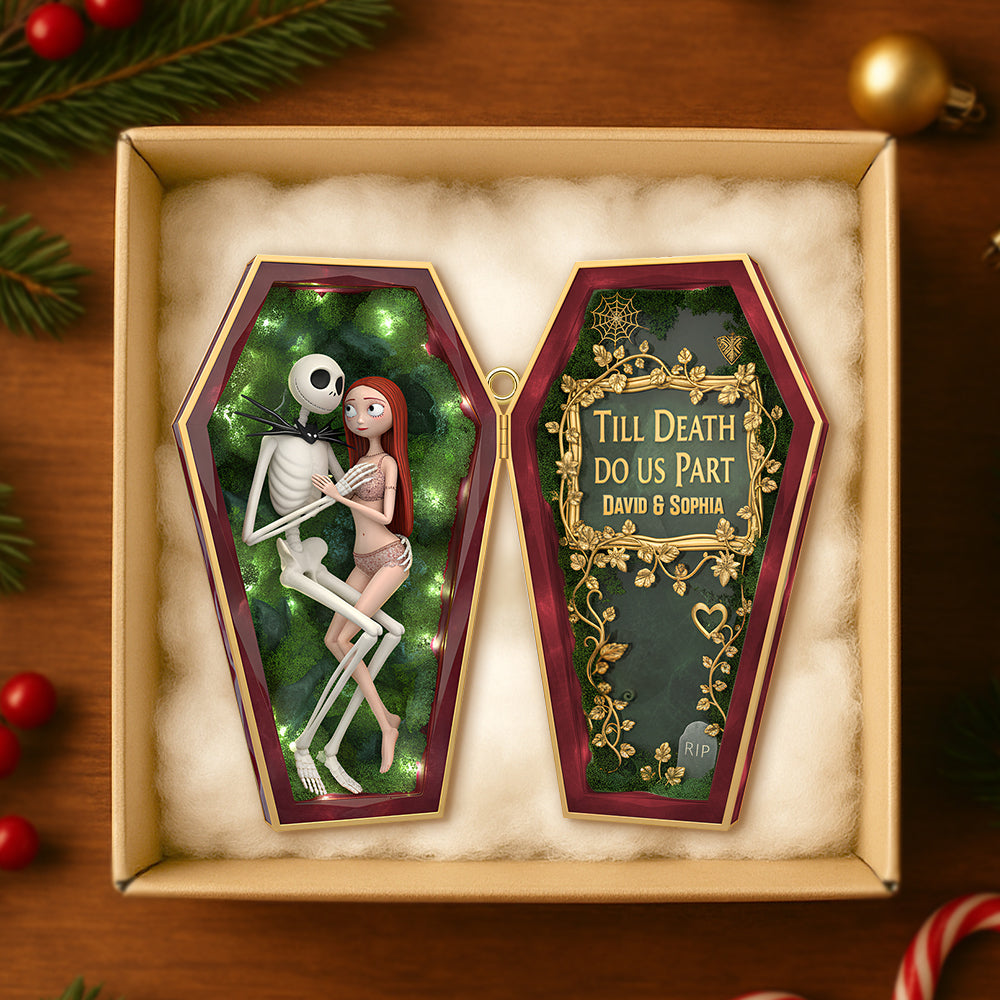 Personalized Spooky Gifts For Couple Christmas Ornament 07ohtn151025 - Image 3