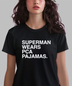 Alternative view of Pete Crow-Armstrong Superman Wears Pca Pajamas Shirt
