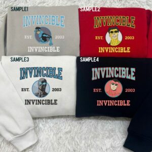 Superhero Embroidered, Invincible Mark Superhero Embroidered Sweatshirt