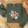 Yipyip hugging clouds Embroidered Sweatshirt, Cartoon Character Embroidered Shirt, Embroidered Cute Shirt