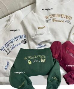 Twisted Series Love/Hate/Games/Lies Embroidered Sweatshirt