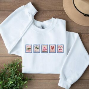 Emily Henry Stamps Embroidered Sweatshirt