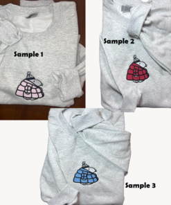 Random Snoopyy Winter Puffer Jacket Embroidered Sweatshirt