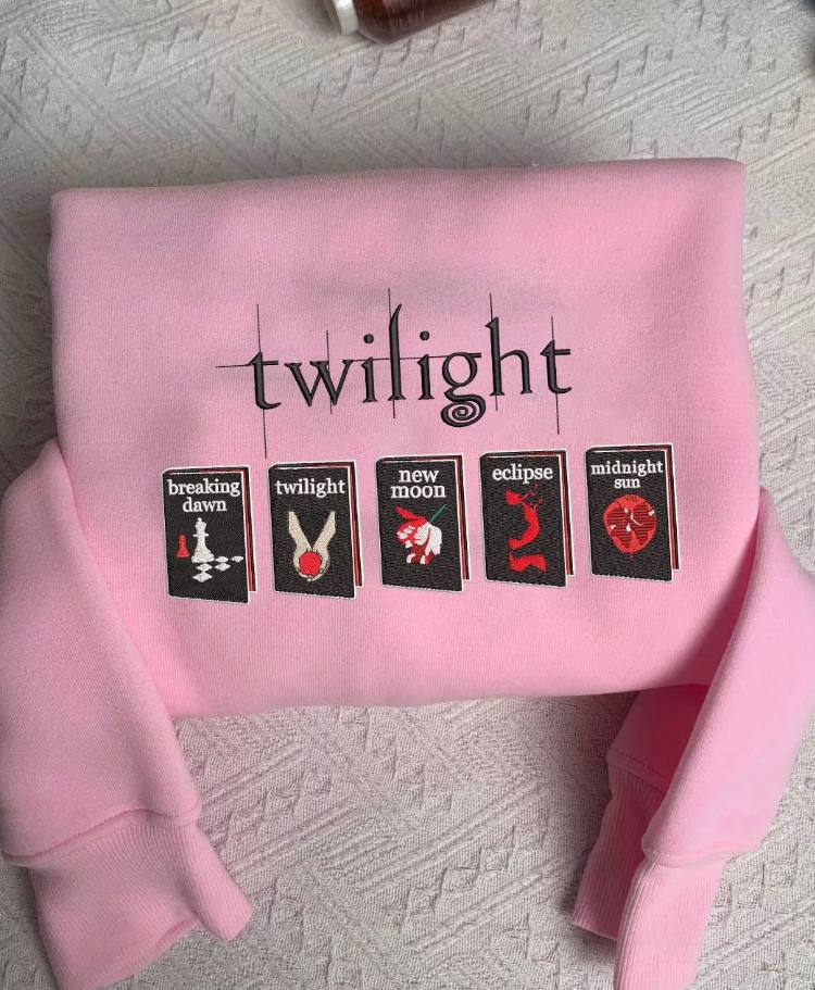Twilight Embroidered Sweatshirt, Twilight Saga Embroidered Crewneck, Edward Cullen
