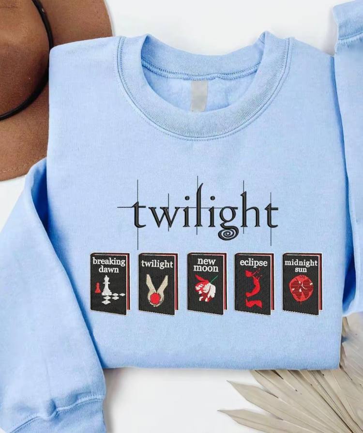 Twilight Embroidered Sweatshirt, Twilight Saga Embroidered Crewneck, Edward Cullen - Image 4