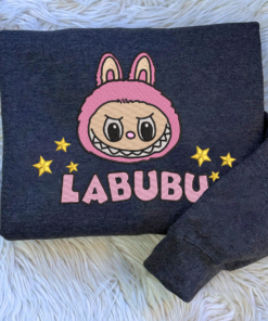 Alternative view of Monster Labubu Shirt, Cute Kawaii Doll Embroidery Sweatshirt
