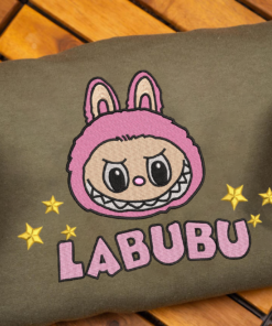 Monster Labubu Shirt, Cute Kawaii Doll Embroidery Sweatshirt